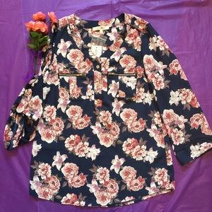 Wishful Park Floral Blouse NWT